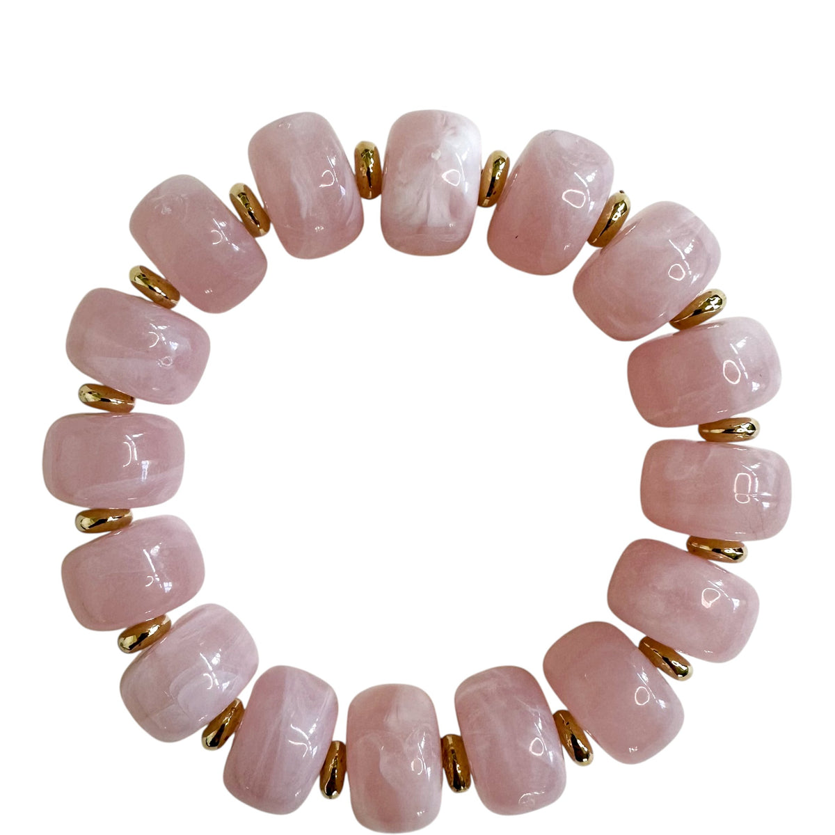 Capri Beaded Bracelet-Light Pink