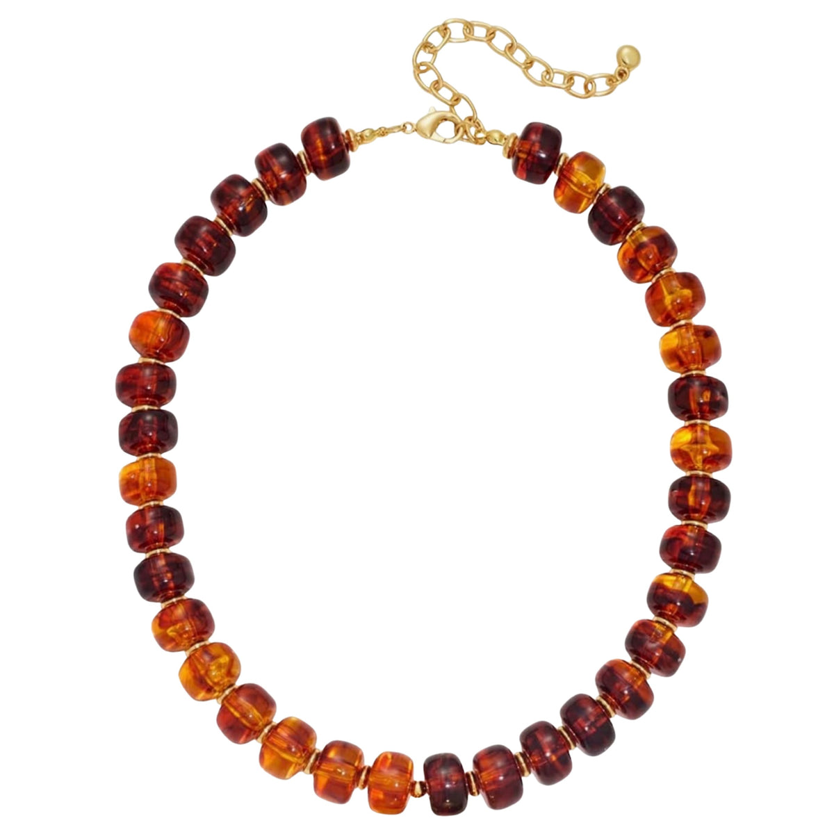 Capri Beaded Necklace-Amber