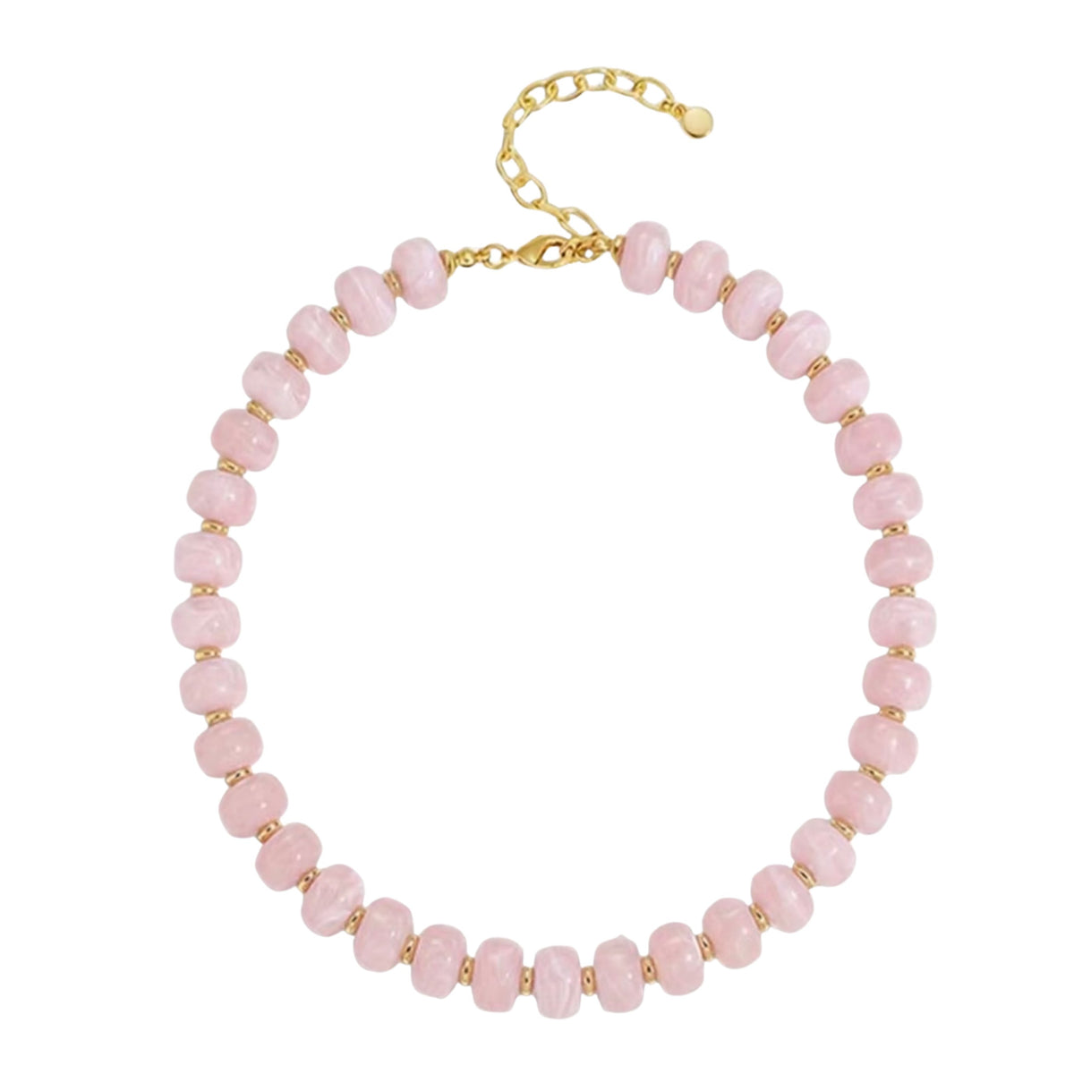 Capri Beaded Necklace-Light Pink