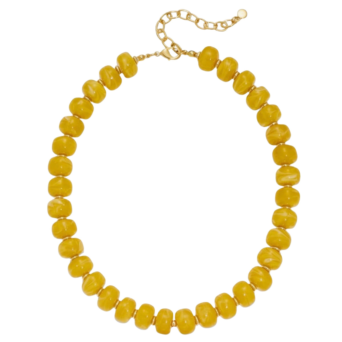 Capri Beaded Necklace- Mustard