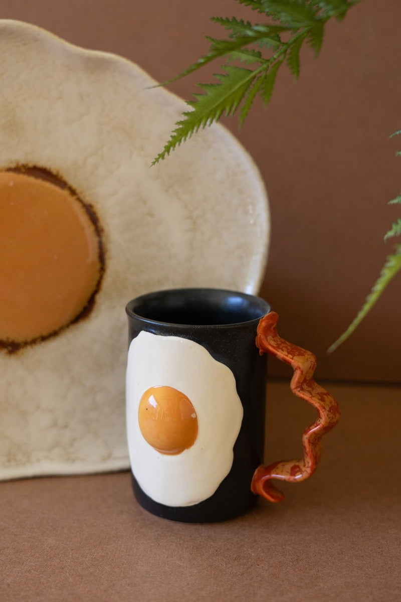 Ceramic Bacon & Eggs Mug