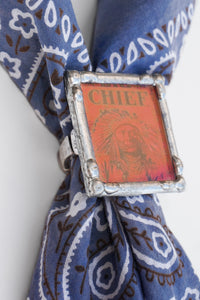 Vintage "Chief" Scarf Stretch Ring
