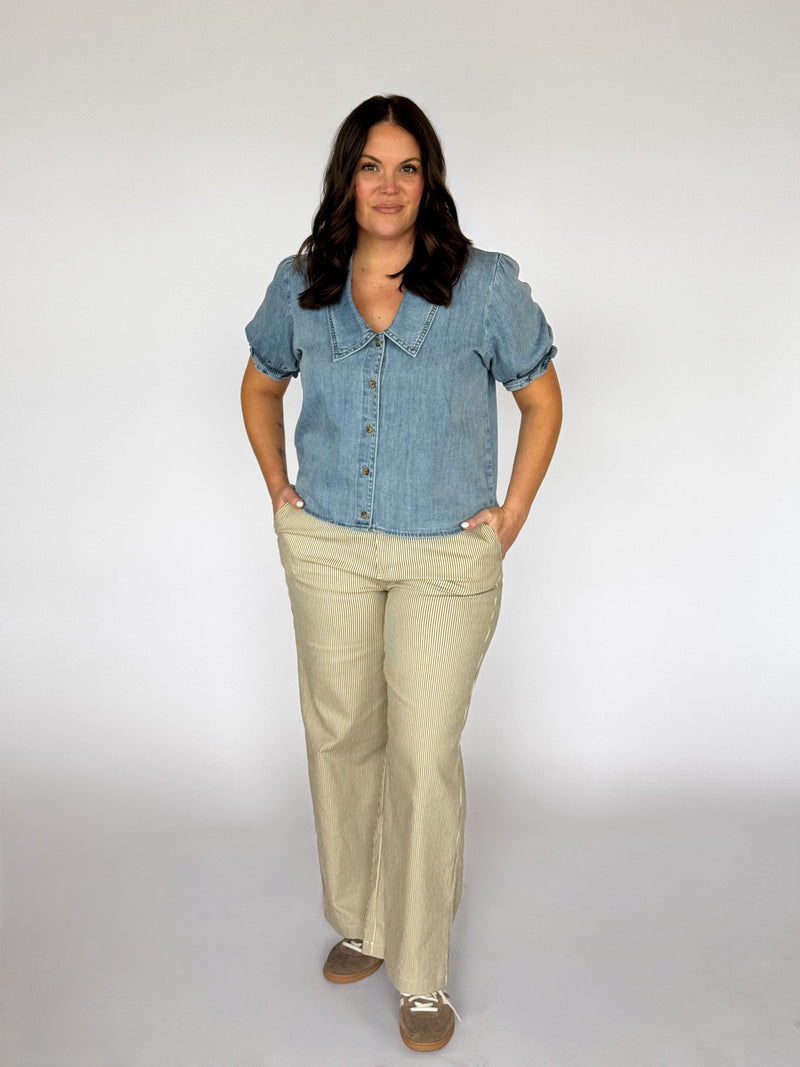 Bluebell Breeze Denim Top
