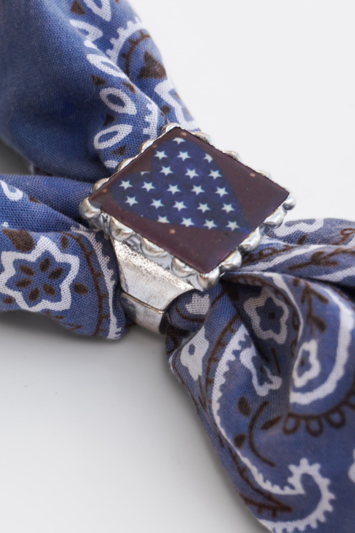 Patriotic Heart Scarf Stretch Ring