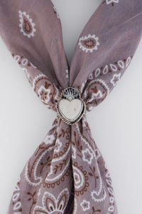Crowned Heart Scarf Ring