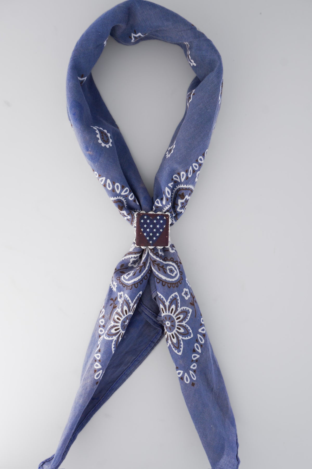 Patriotic Heart Scarf Stretch Ring