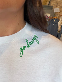 Go Dawgs Embroidered Neckline Tee