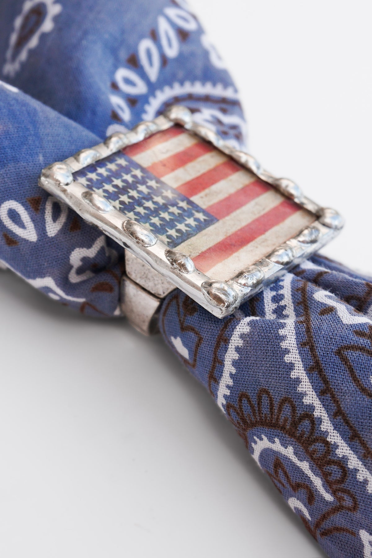 Vintage Flag Scarf Stretch Ring