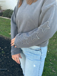 Starry Cropped Sweatshirt