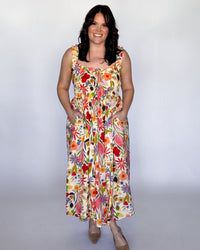 Painted Garden Midi Dress