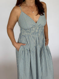 Ian Stripe Midi Dress
