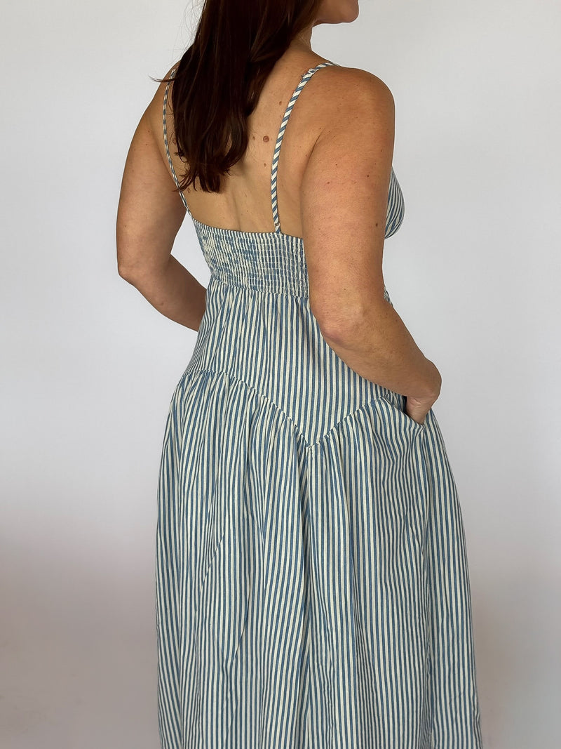 Ian Stripe Midi Dress