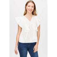 Gracie Poplin Flutter Top