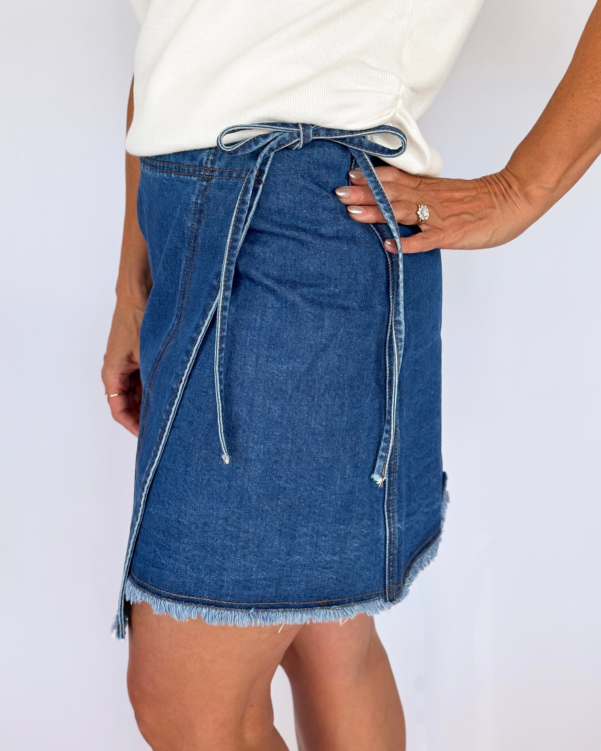 Nise Denim Wrap Skirt