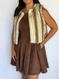 Demi Faux Fur Cropped Vest