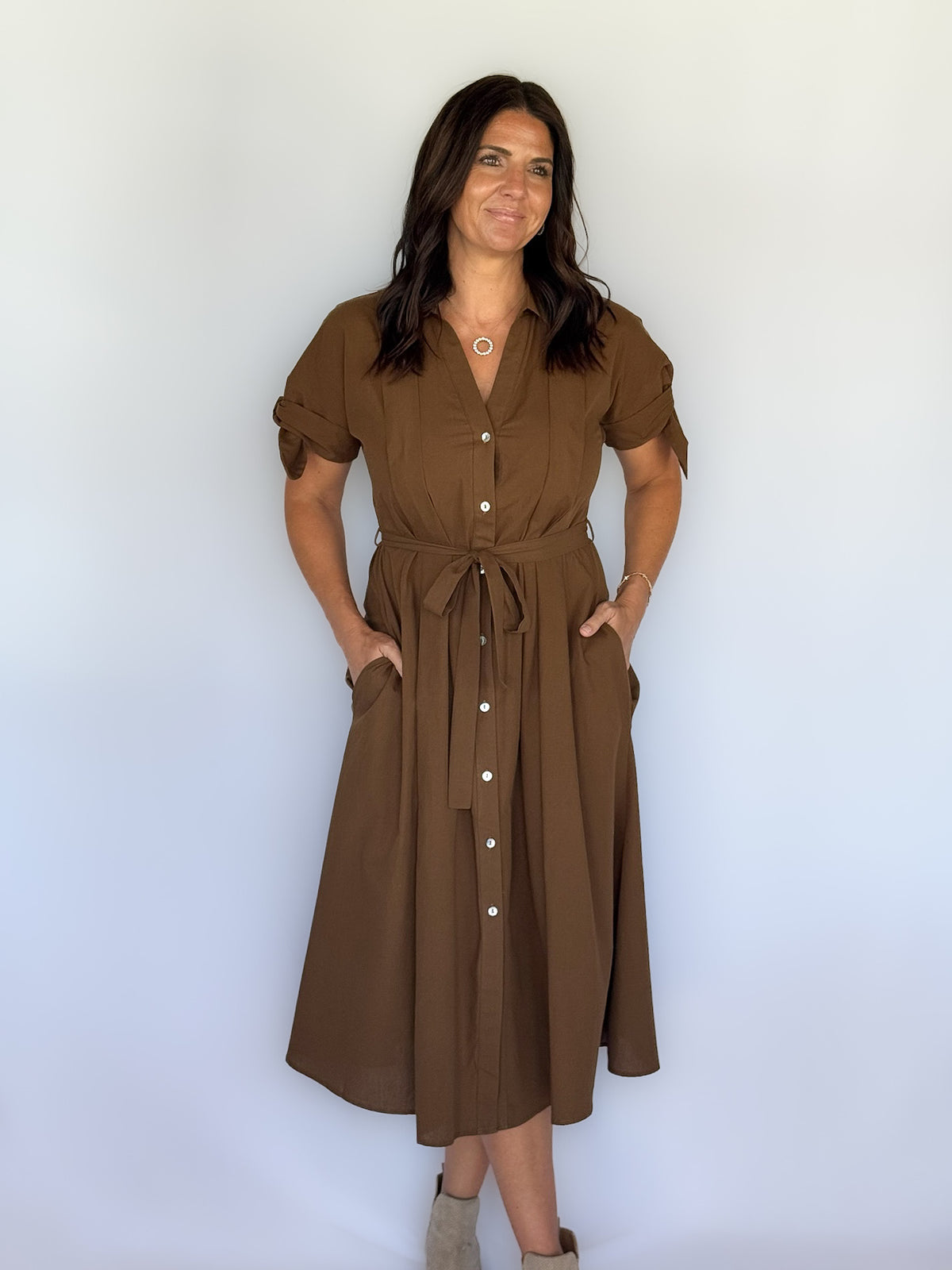 Millie Buttondown Midi Dress