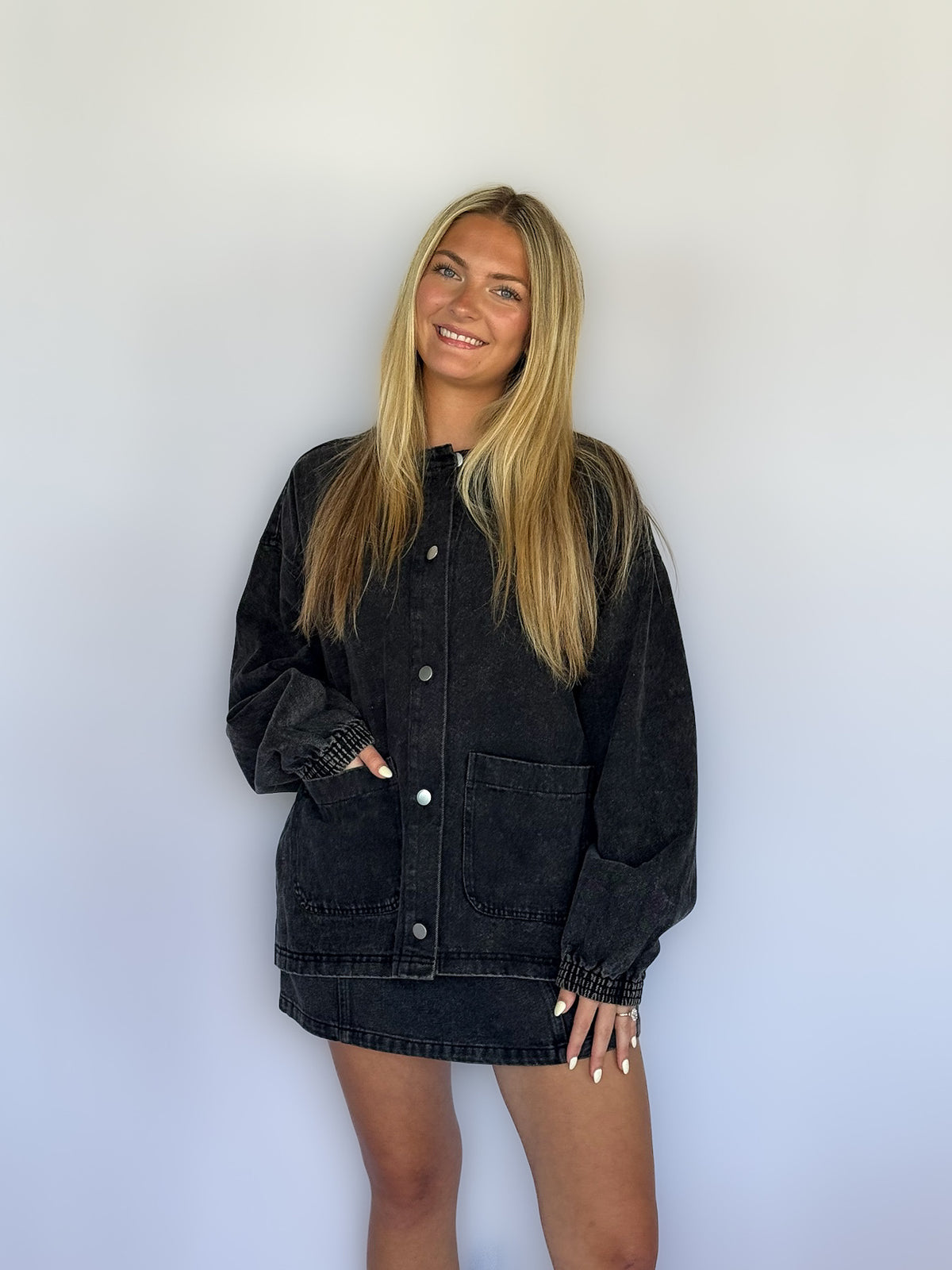 Laramie Washed Denim Skort