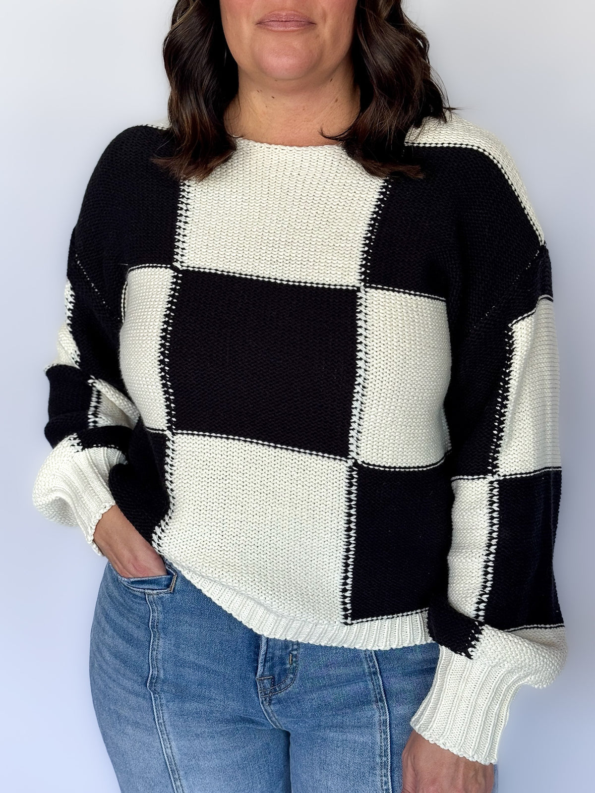 Quinn Checkered Sweater