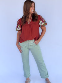 Wasabi Mid Rise Ankle Jeans