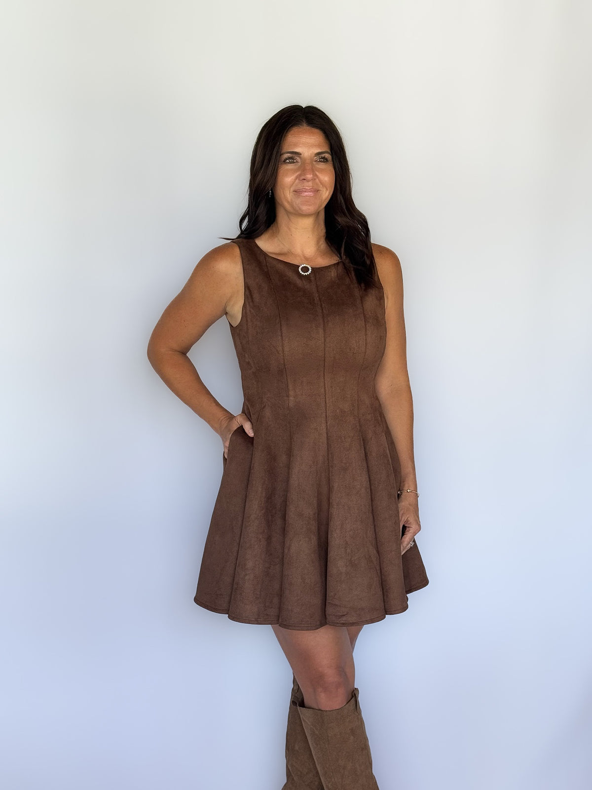 Far West Suede Dress