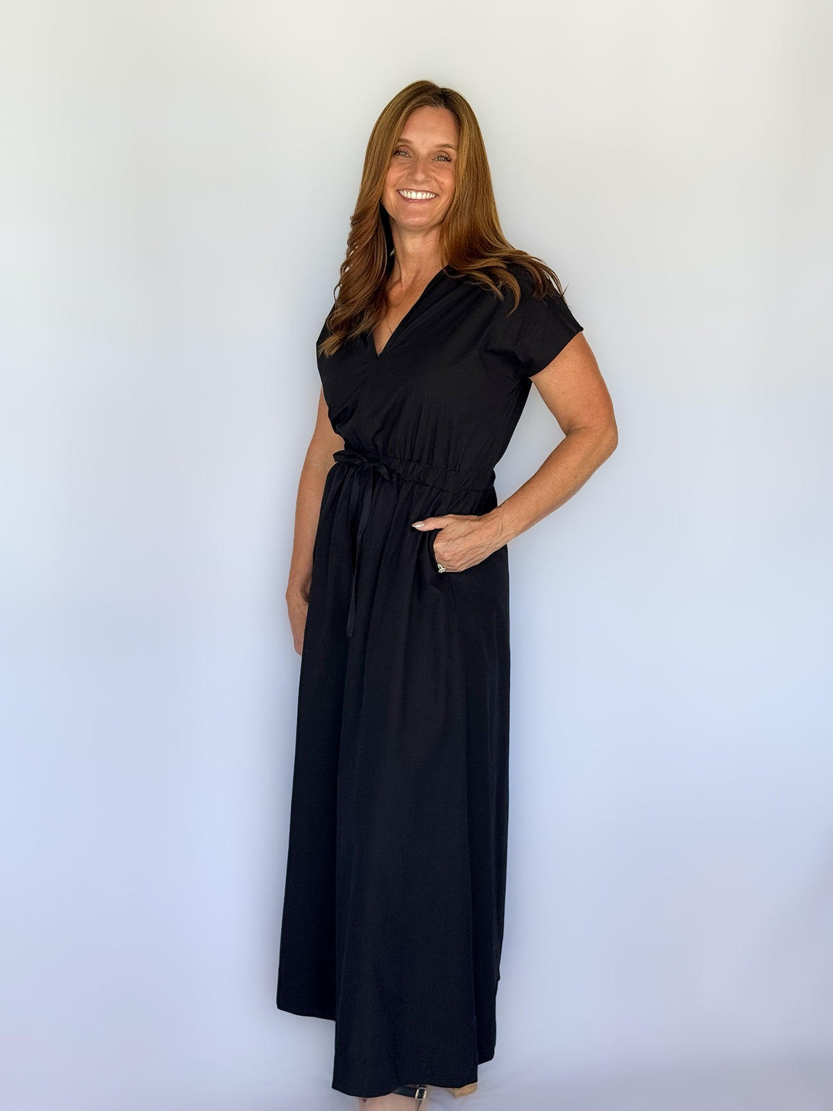 Audrey Open Back Midi Dress