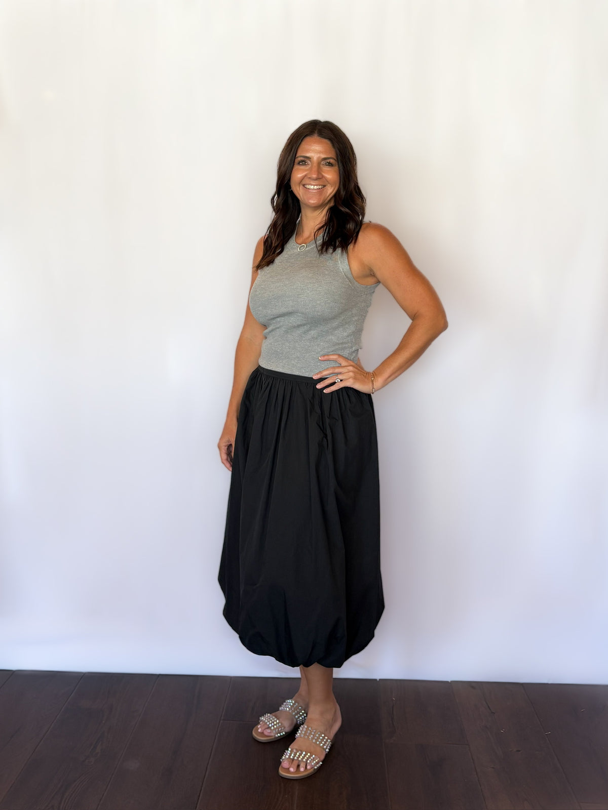 Bri Bubble Midi Skirt