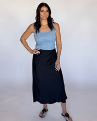 Dearly Square Neck Tank - Blue