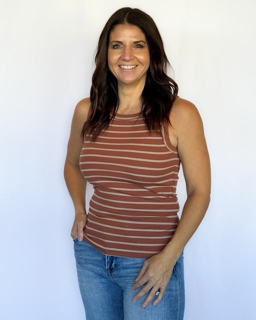 Edlin Tank- Brown/Taupe