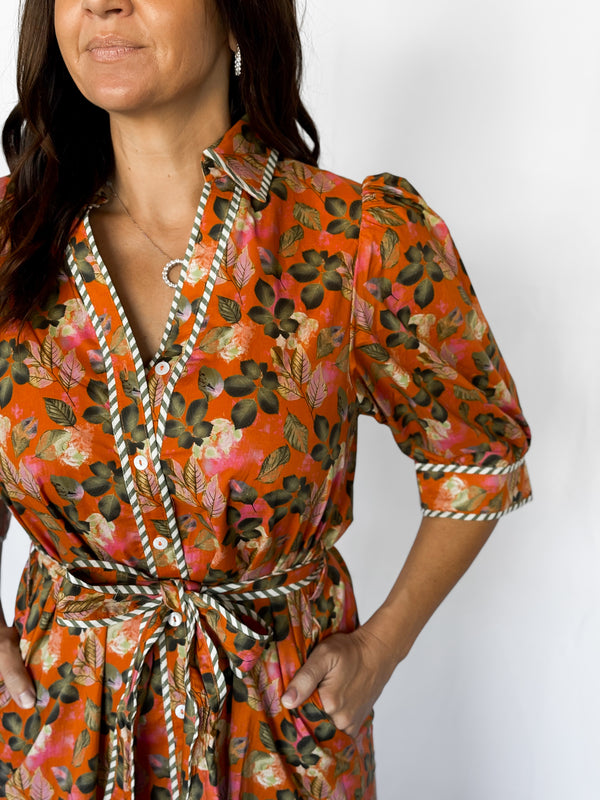 Turning Leaves Midi Dress