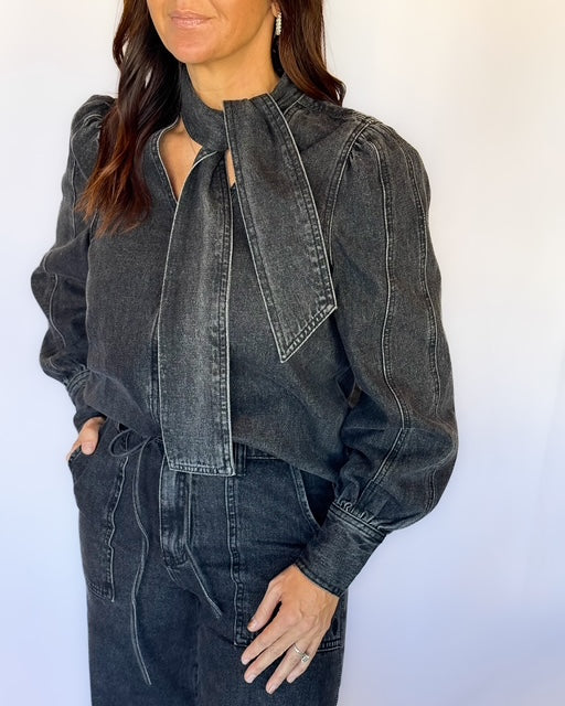 Black Beauty Denim Blouse