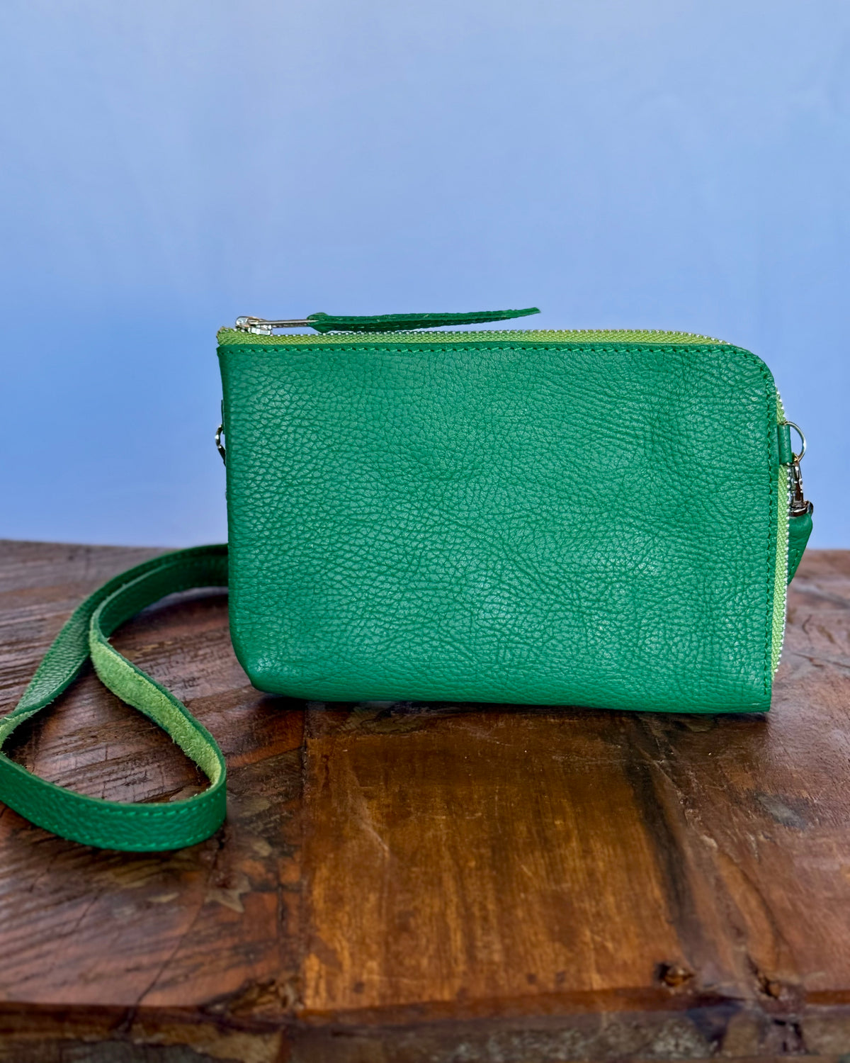 Leather wristlet