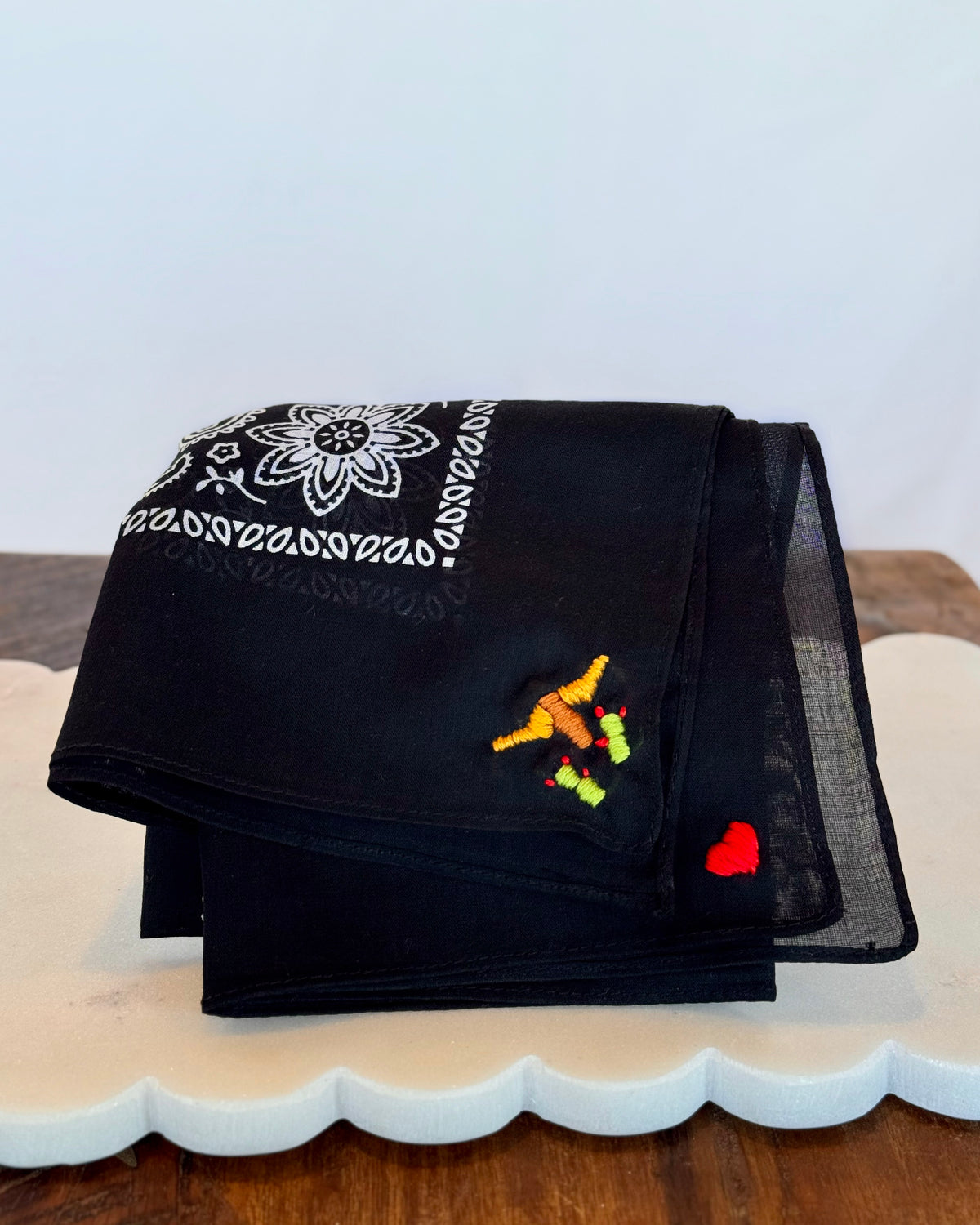 Embroidered Longhorn Bandanas