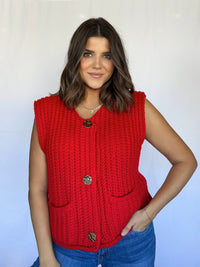 Red Hot Crush Sweater Vest