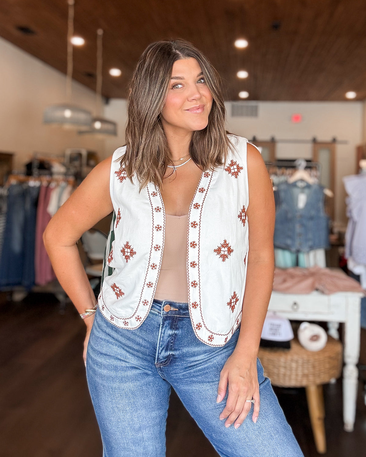 Warm Horizon Embroidered Vest