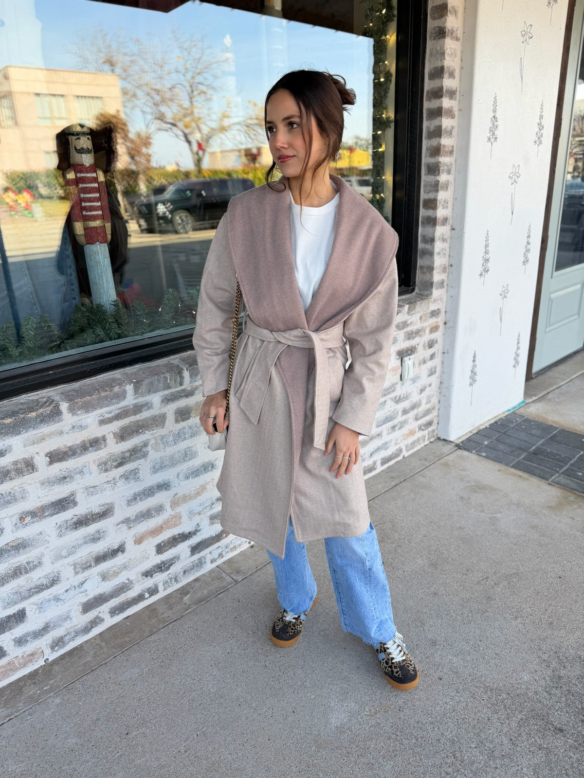 Edith Collared Coat w/Belt