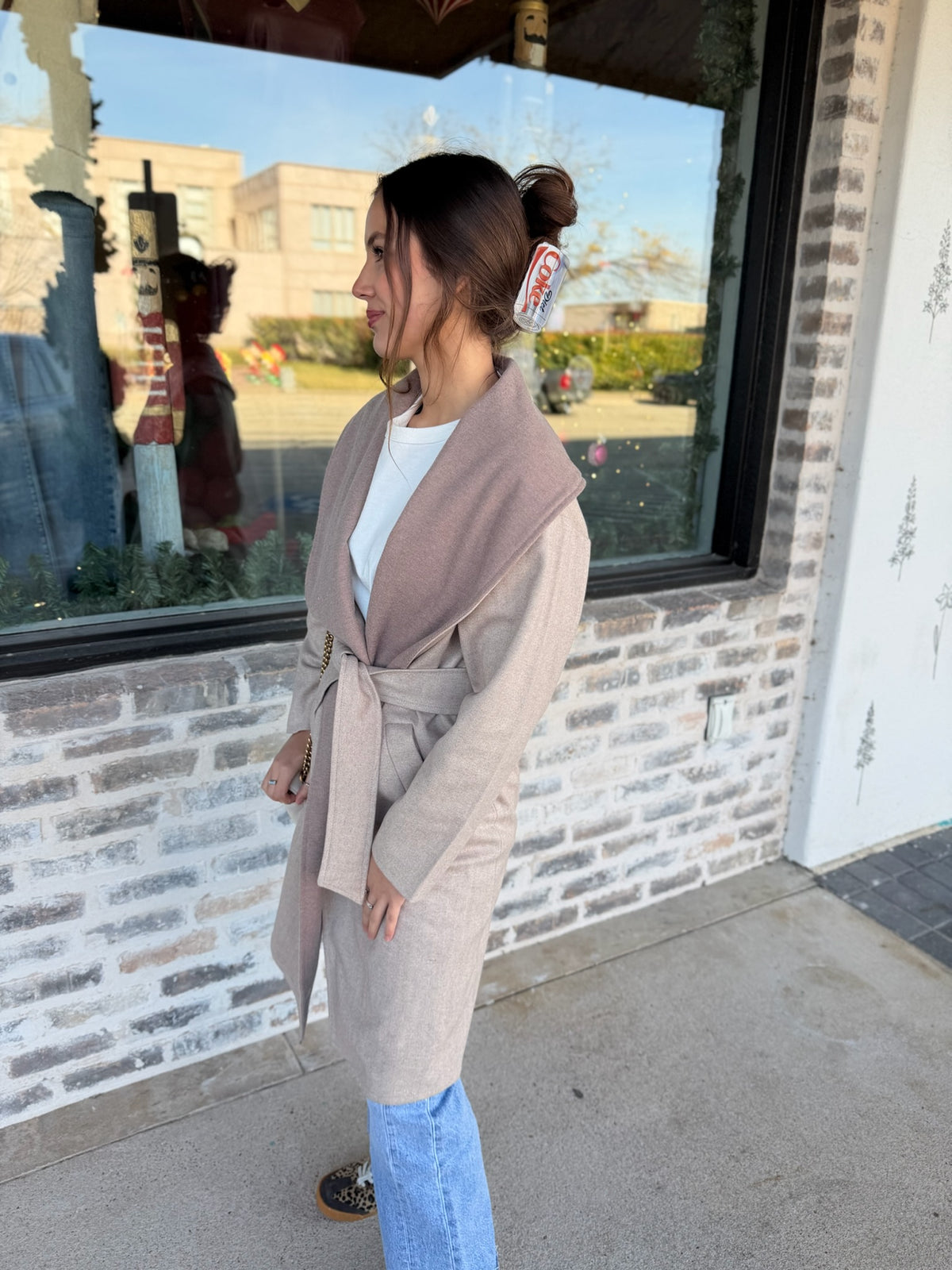 Edith Collared Coat w/Belt