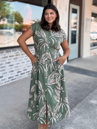 Sunny Palms Midi Dress