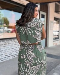Sunny Palms Midi Dress