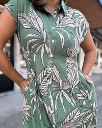 Sunny Palms Midi Dress