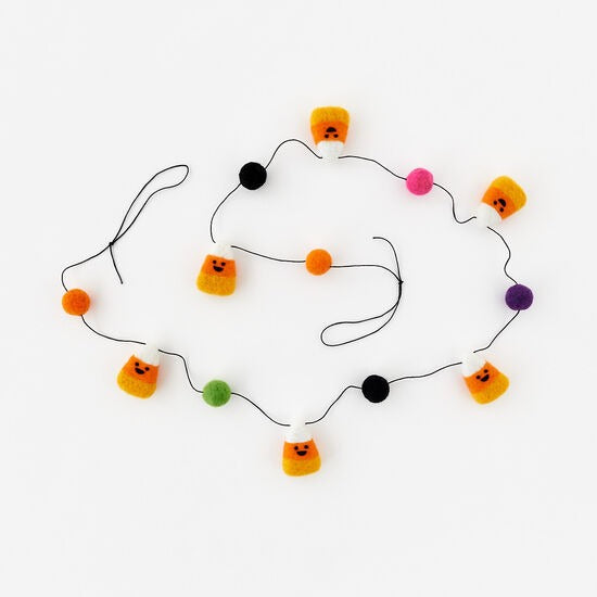 Wool Candy Corn Garland
