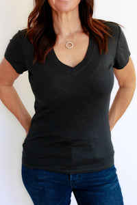 Jane Basic Tee- Black