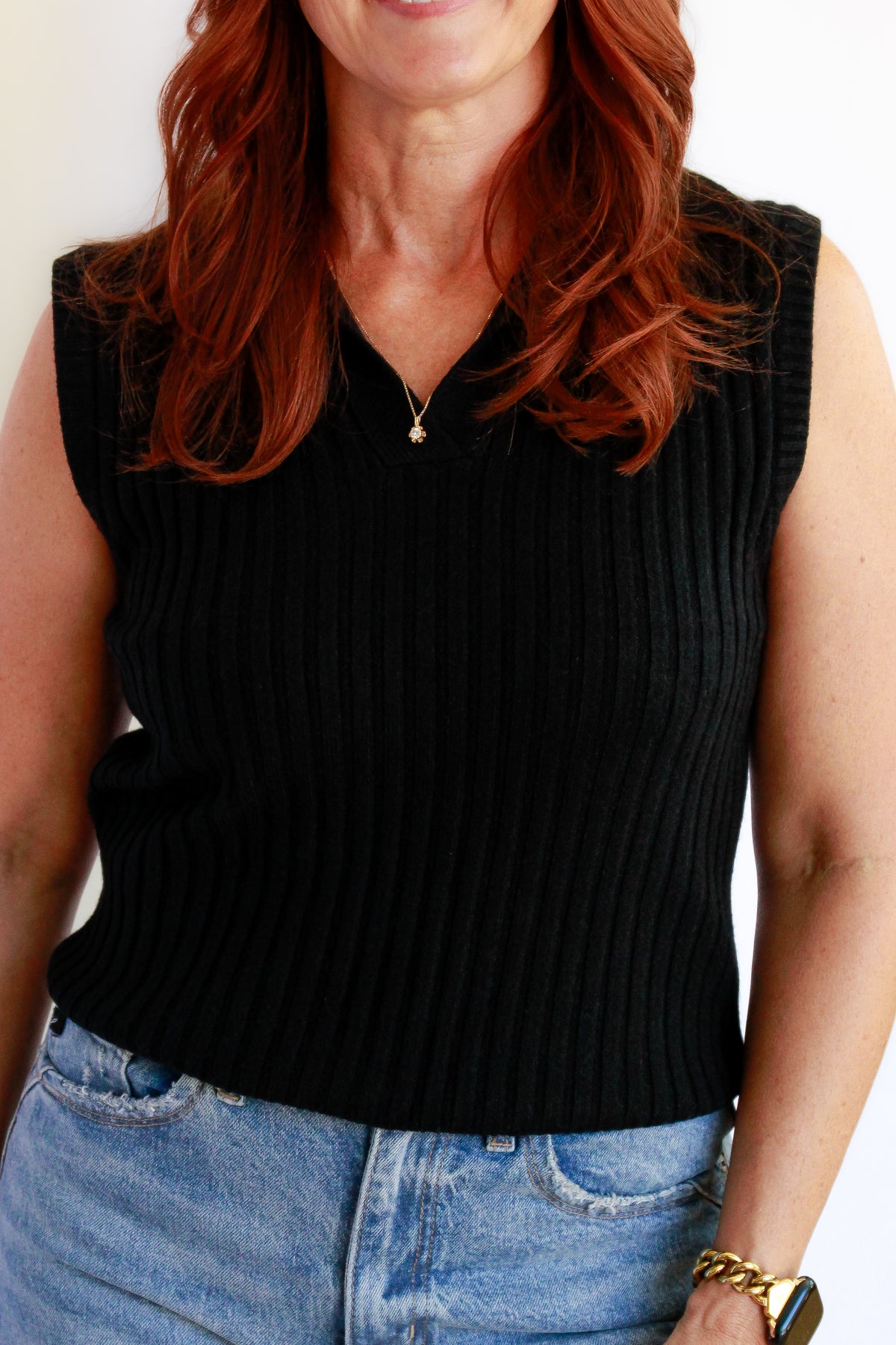 Rowan Collared Sweater Vest