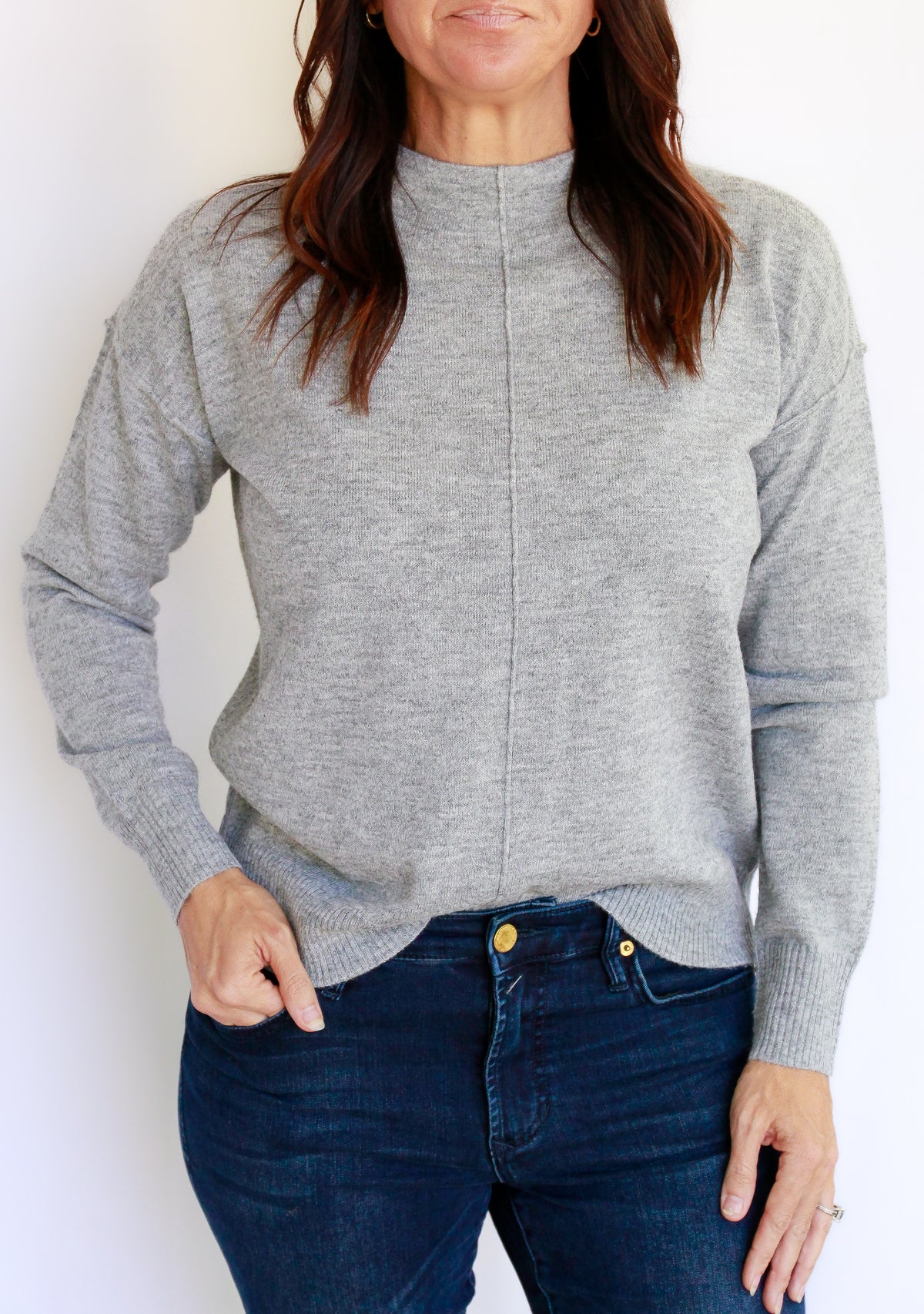 Stormy Mock Neck Sweater Top