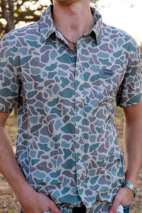 Classic Deer Camo Performance Button Up