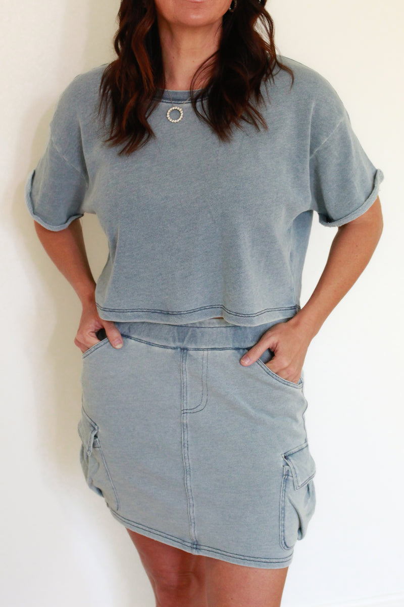 Haze Terry Cargo Skirt