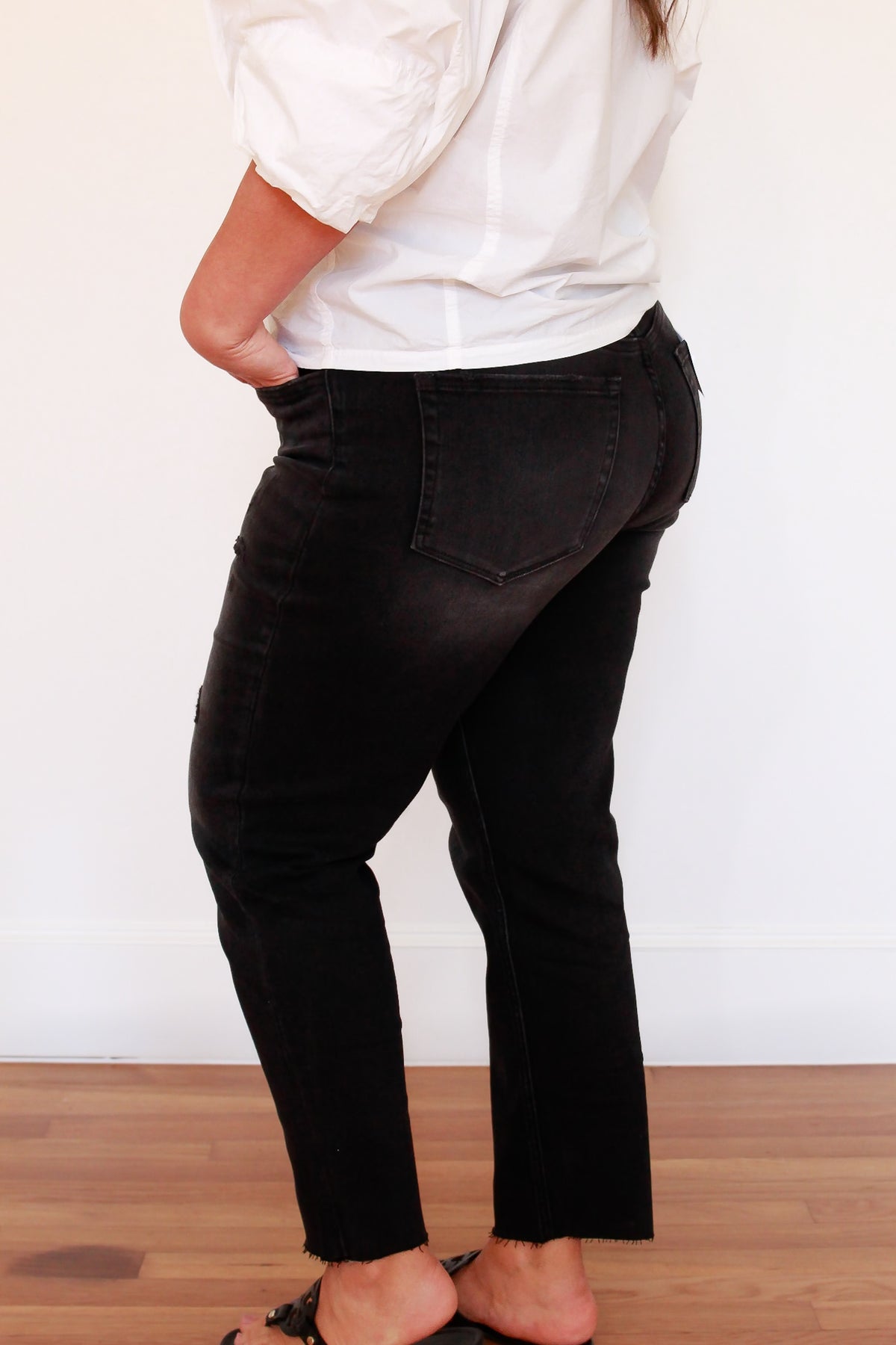 Alexis High Rise Straight Crop Jeans