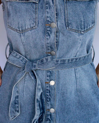 Dancehall Denim Maxi Dress