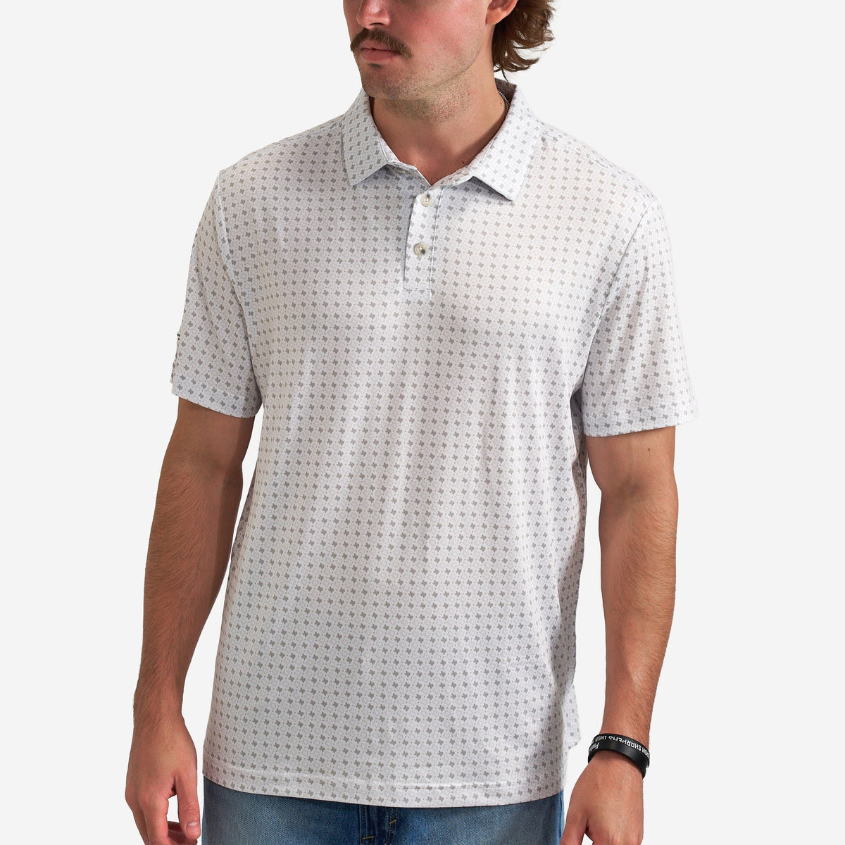 Texas Performance Polo-Grey & White
