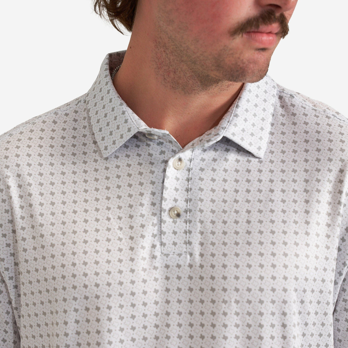 Texas Performance Polo-Grey & White