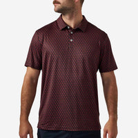 Vintage Helmets Performance Polo-Black & Red